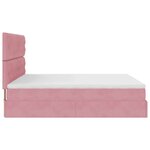 vidaXL Cadre de lit ottoman avec matelas rose 160x200 cm velours