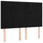 vidaXL Sommier à lattes de lit avec matelas Noir 140x200 cm Velours