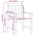 vidaXL Chaises de jardin 2 Pièces Noir HDPE