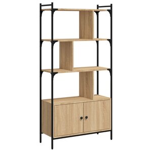 vidaXL Bibliothèque avec portes Chêne Sonoma 76 5x30x154 5 cm Bois d'ingénierie