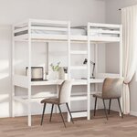 vidaXL Cadre de lit superposé sans matelas blanc 90x190 cm pin massif