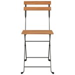vidaXL Chaises de bistrot pliantes lot de 2 Bois de teck solide acier