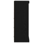 vidaXL Buffet LED Chêne noir 41 x 37 x 100 cm Bois d'ingénierie