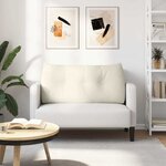 vidaXL Coussin de Dos Crème 100 x 24 x 50 cm Velours