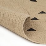 vidaXL Tapis fait à la main Jute avec imprimé à triangles 150 cm