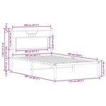 vidaXL Cadre de lit sans matelas chêne sonoma 107x203 cm