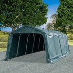Vidaxl tente amovible pour bétail pvc 550 g/m² 3 3 x 8 m vert foncé