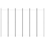 vidaXL Cloison de séparation 6 panneaux Blanc 300x200 cm Tissu