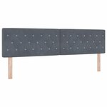 vidaXL Tête de lit LED avec bandes LED Gris foncé 180 cm Velours