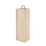 Boîte coffret bois 1 bouteille couvercle coulissant 34 x 9 x 11 cm