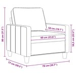 vidaXL Fauteuil Gris foncé 60 cm Tissu
