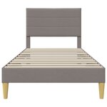 vidaXL Cadre de lit avec tête de lit Taupe 100 x 200 cm Tissu