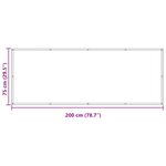 vidaXL Écran de balcon 75 x 200 cm Tissu Oxford Rectangulaire Noir