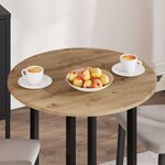 vidaXL Plateau de table chêne artisanal 70 x 70 x 1.5 cm