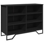 vidaXL Buffet noir 101x35 5x74 5 cm bois d'ingénierie