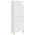 vidaXL Ensemble de Meubles 2 Pièces Blanc brillant Bois d'ingénierie