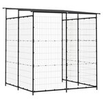vidaXL Abri à vélo 190x190x222 cm Acier Noir