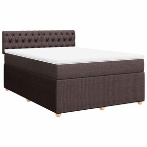 vidaXL Sommier à lattes de lit avec matelas Marron foncé 160x200 cm