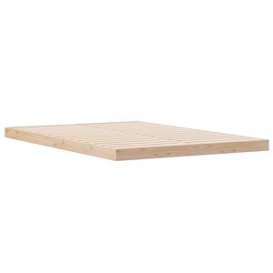 vidaXL Cadre de lit surélevé Naturel 140 x 210 cm Bois de pin massif