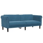 vidaXL Ensemble de canapés 3 Pièces bleu velours