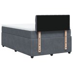 vidaXL Sommier à lattes de lit et matelas Gris foncé 120x200cm Velours
