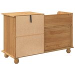 vidaXL Banc de Rangement d'Entrée 'ASKIM'Marron 100x39x62 cm Bois Massif Pin