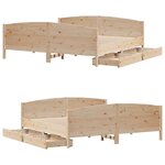 vidaXL Cadre de lit sans matelas 200x200 cm bois massif de pin
