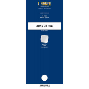 Bandes double soudure 210 x 78 mm pour timbres-poste. Fond - Transparent