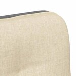 vidaXL Chaise pivotante de bureau Crème Tissu
