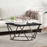vidaXL Table basse Chêne noir 80 x 80 x 45 cm