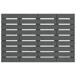 vidaXL Tête de lit murale Gris 96x3x63 cm Bois massif de pin