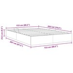 vidaXL Lit de Rangement avec matelas Gris foncé 153 x 203 cm Velours