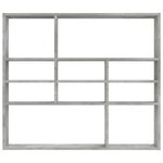 vidaXL Étagère murale Gris béton 90x16x78 cm Bois d’ingénierie
