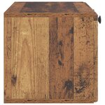 vidaXL Meuble TV mural 78 5 x 31 x 30 cm Bois ancien Bois d'ingénierie