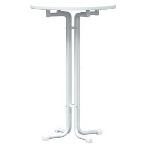 vidaXL Table de bar blanc Ø70x110 cm bois d'ingénierie et acier