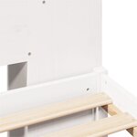 vidaXL Lit bibliothèque sans matelas blanc 140x190 cm bois pin massif