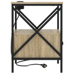 vidaXL Cabinet de chevet avec tiroir Chêne sonoma 41.5 x 40.5 x 55 cm