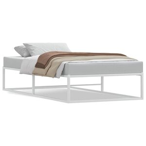 vidaXL Cadre de lit sans matelas blanc 90x200 cm métal