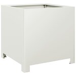 vidaXL Jardinières 2 Pièces blanc 40x40x40 cm acier