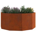 vidaXL Jardinière Rouillé 120 x 120 x 50 cm
