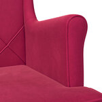 vidaXL Fauteuil Bordeaux Velours