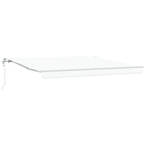 vidaXL Store rétractable automatique blanc 400x300 cm