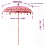 vidaXL Parasol balinais Rose 185 x 185 x 260 cm