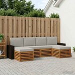 vidaXL Ensembles de canapés avec coussin 6 Pièces Naturel et gris clair