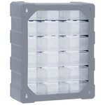 vidaXL Organisateur multi-tiroirs avec 18 tiroirs centraux 38x16x47 cm