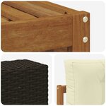 vidaXL Ensemble de canapés d'extérieur 6 pc Bois d'Acacia Massif