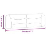 vidaXL Coussin de tête de lit gris foncé 180 cm tissu