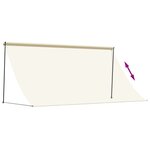vidaXL Auvent rétractable crème 300x150 m tissu et acier