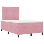 vidaXL Lit à ressorts avec matelas Rose 120 x 200 cm Velours