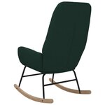 vidaXL Chaise à bascule Vert foncé Tissu